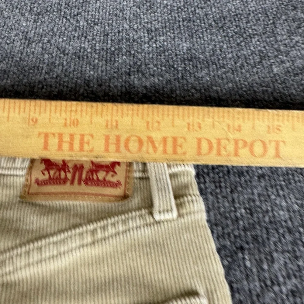 Levis Ribcage Straight Ankle Pants Womens 26 Beige Corduroy Pockets Fall